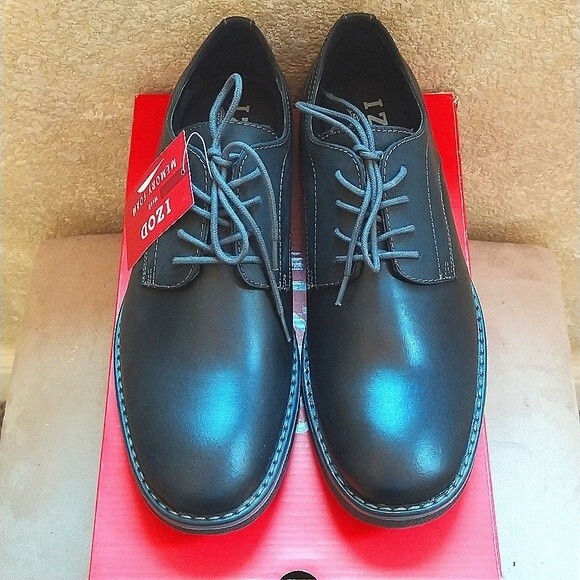 IZOD Leather Lace-up Oxfords Shoes Sz 8 NWB main image 4